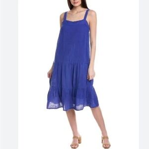 Michael Stars Evie galaxy blue double gauze midi dress